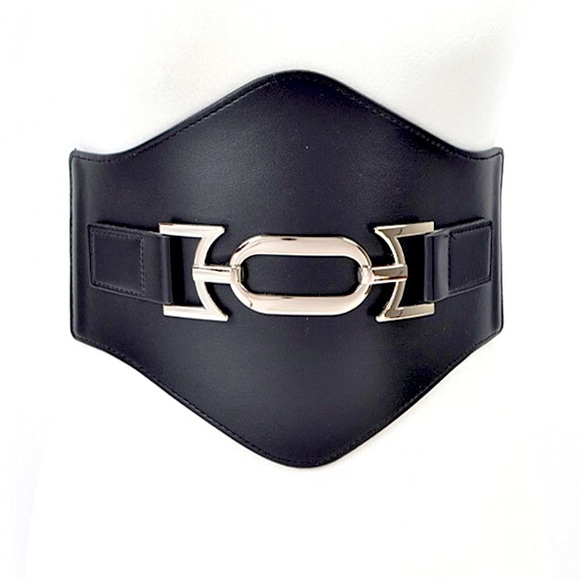 Oversized Vegan Leather Corset Statement Belt - Picture 1 of 8